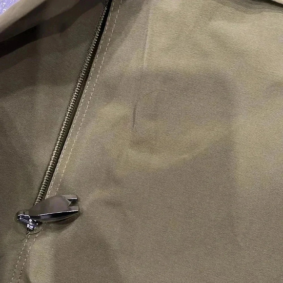 [L] MaxMara Green Rain Coat Jacket  with Belt - Picture 5 of 8